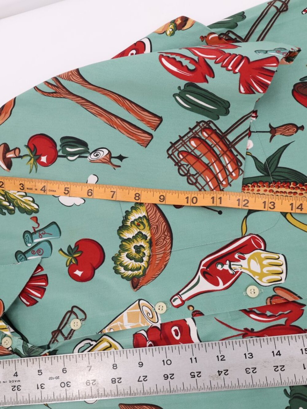 Vintage Reyn Spooner Hawaiian Shirt Men XL Born to Grill Chef Summer BBQ Cookout - Picture 7 of 11